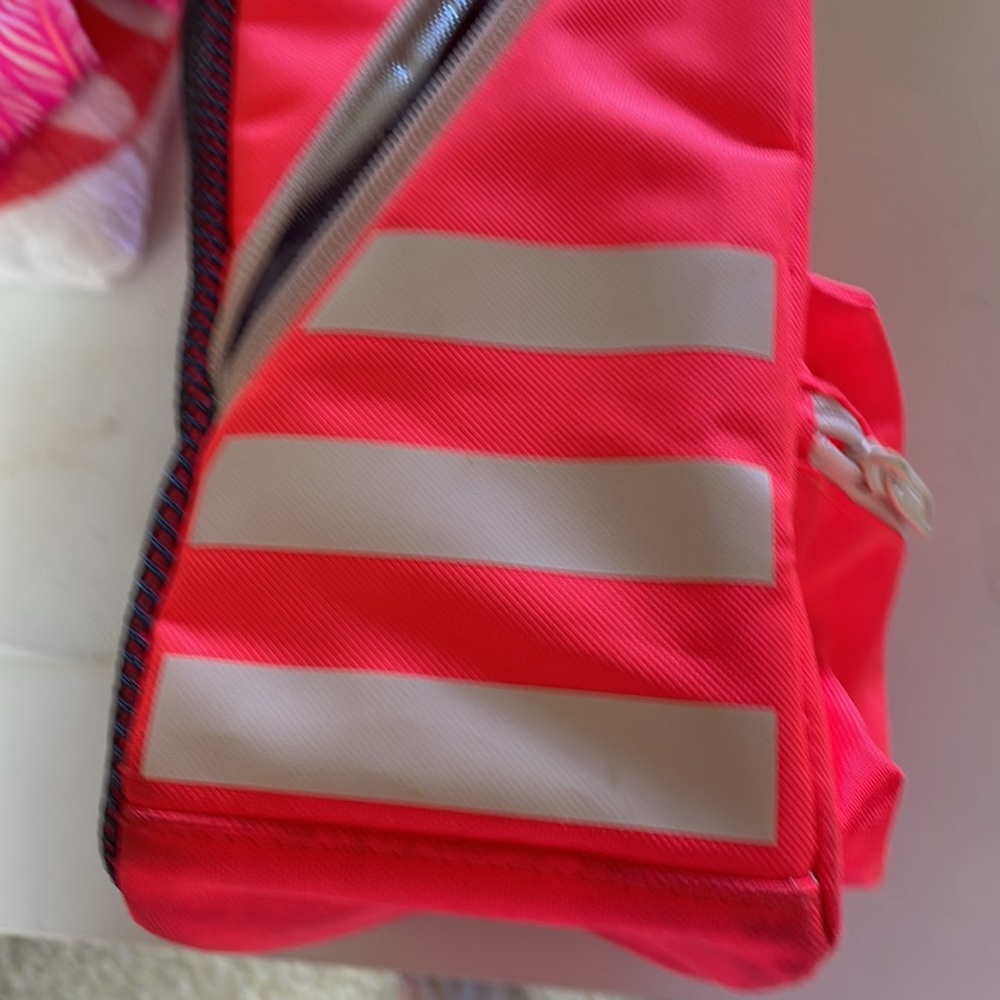 adidas Kids Red Mini Backpack with Cream Accents - Picture 5 of 7